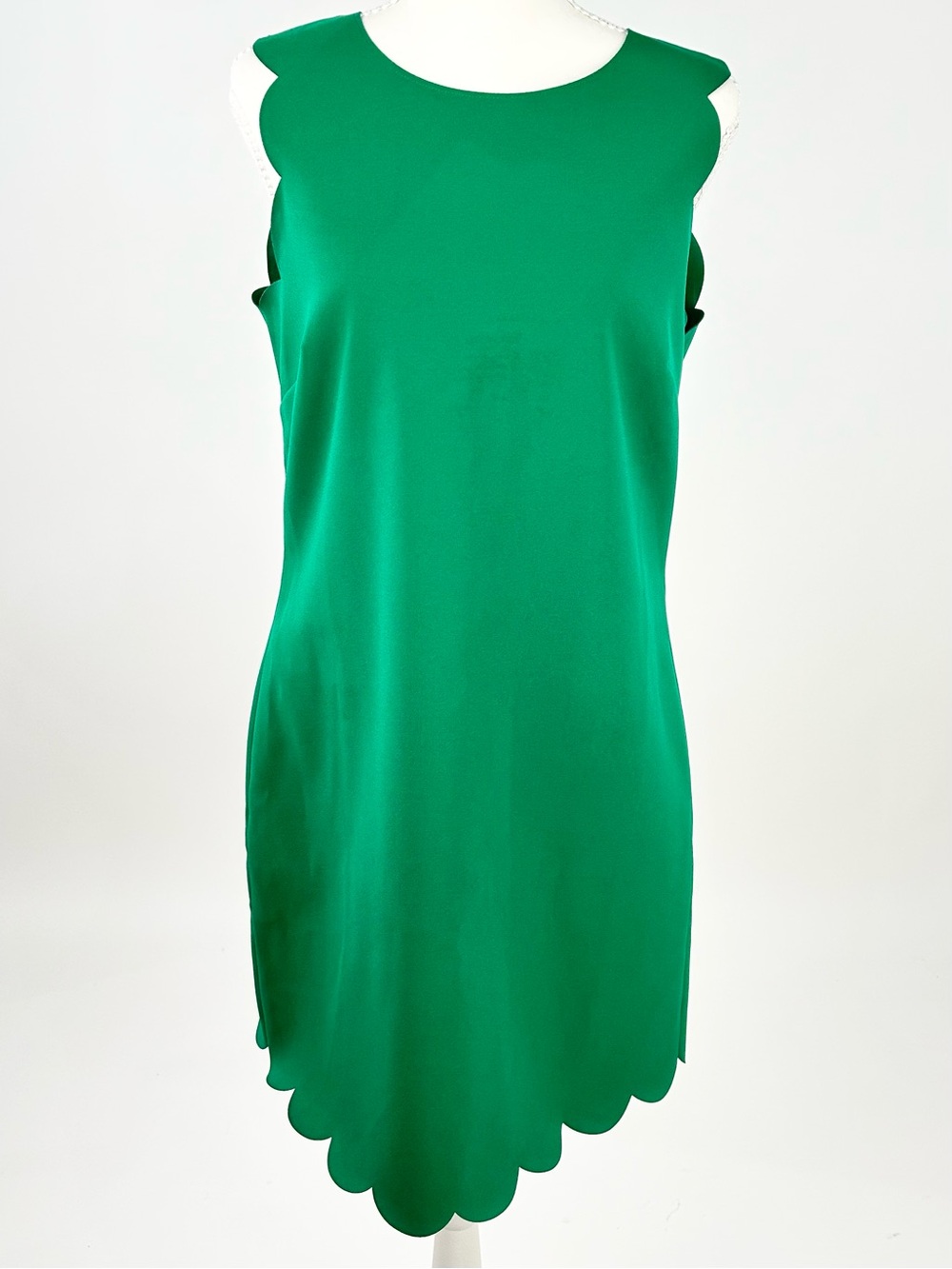 J.Crew Factory NWT Emerald Scalloped Sheath Dress Size 10 Preppy Classic